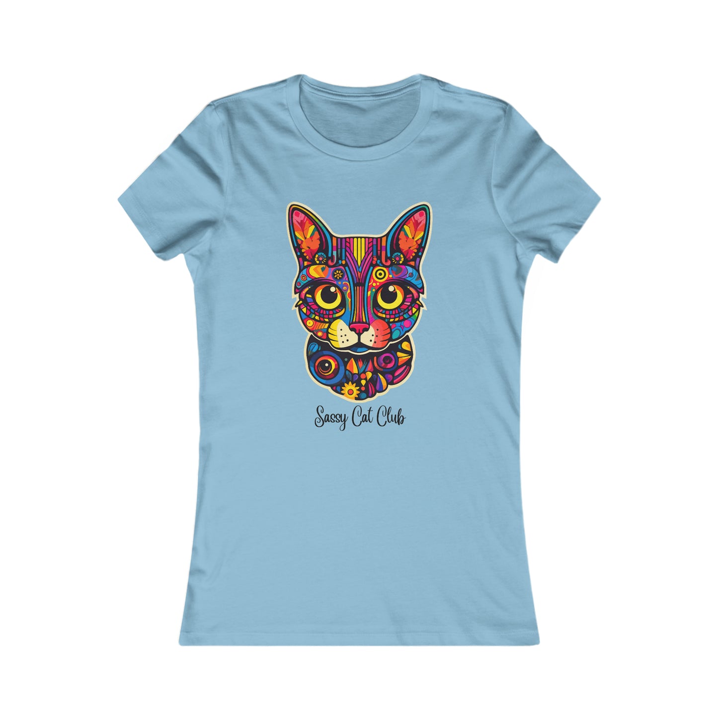 Calling all cat lovers, this “Sassy Cat Club” on this Women's Favorite Tee was designed for you in several colors for you to choose from. Slim fit so please check the size table.