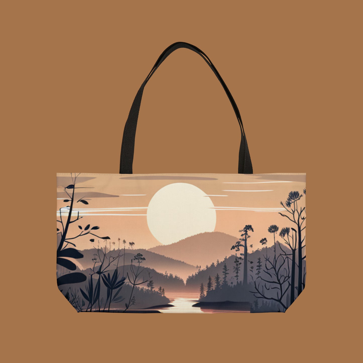 Peaceful nature setting on this Weekender Tote Bag.