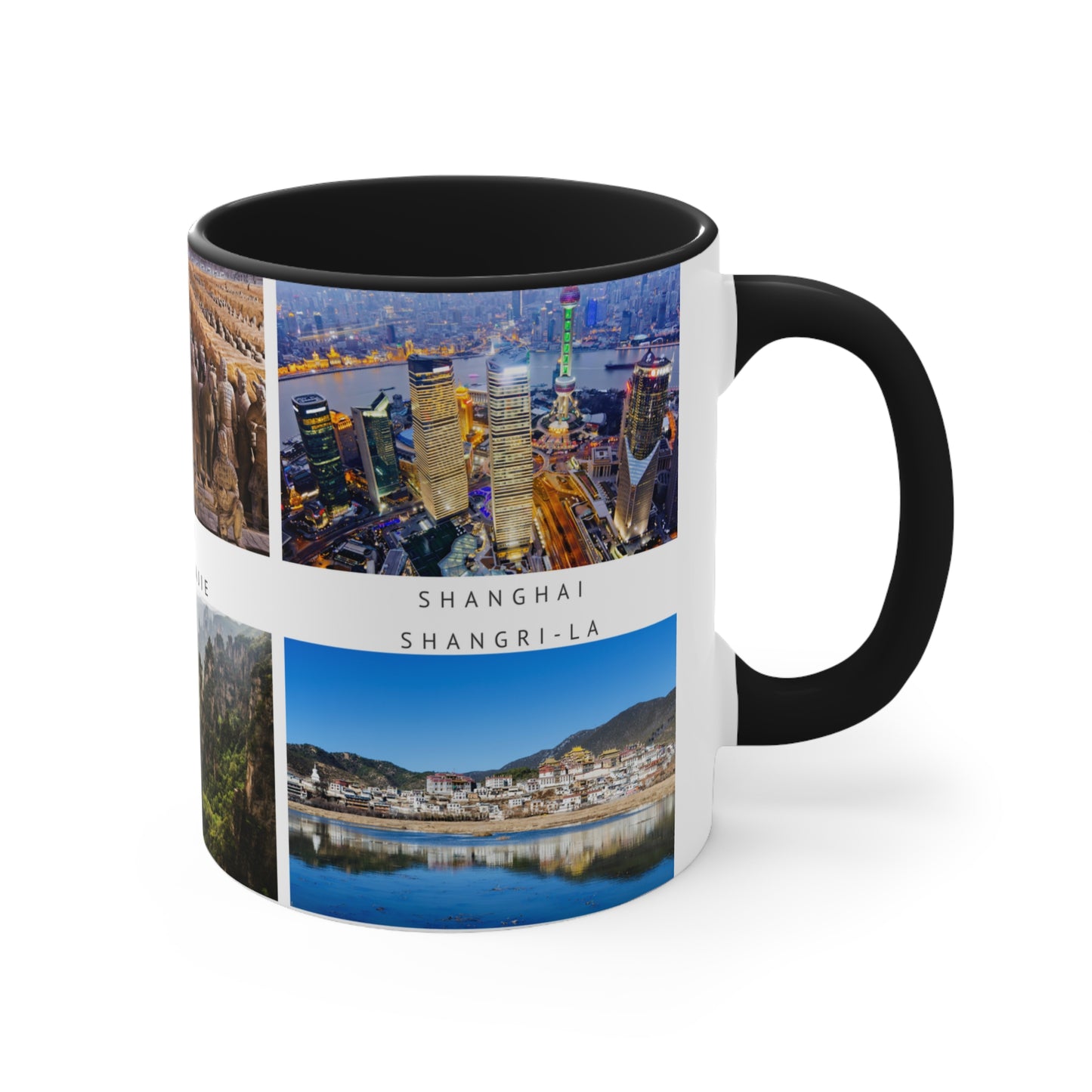 China! This Travel Accent Coffee Mug is a part of a Travel Series for you to choose from. 11oz. Great as a gift or get one to enjoy yourself.