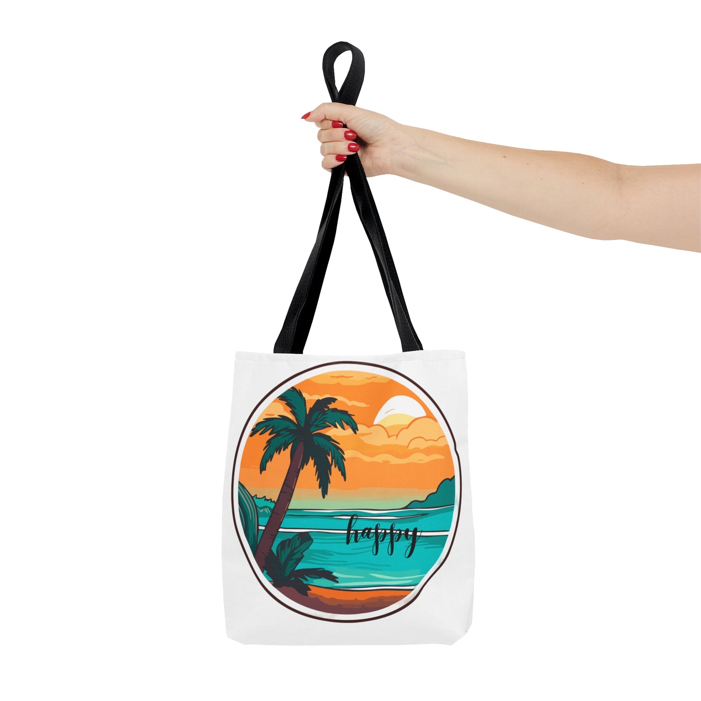 Is the beach your happy place? If so, then this Tote Bag is for you! Come in 3 sizes to meet your needs.