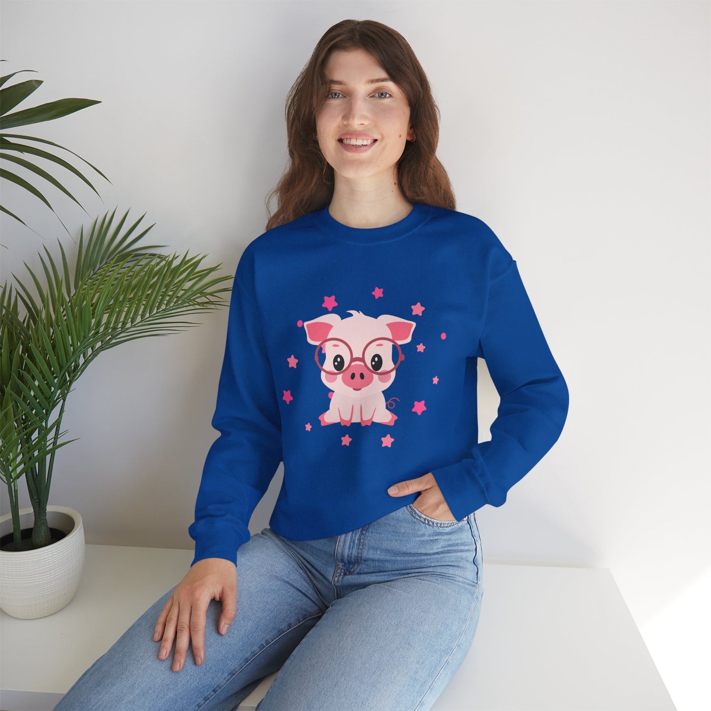 Piggy Crewneck Sweatshirt - Cozy and Adorable Design