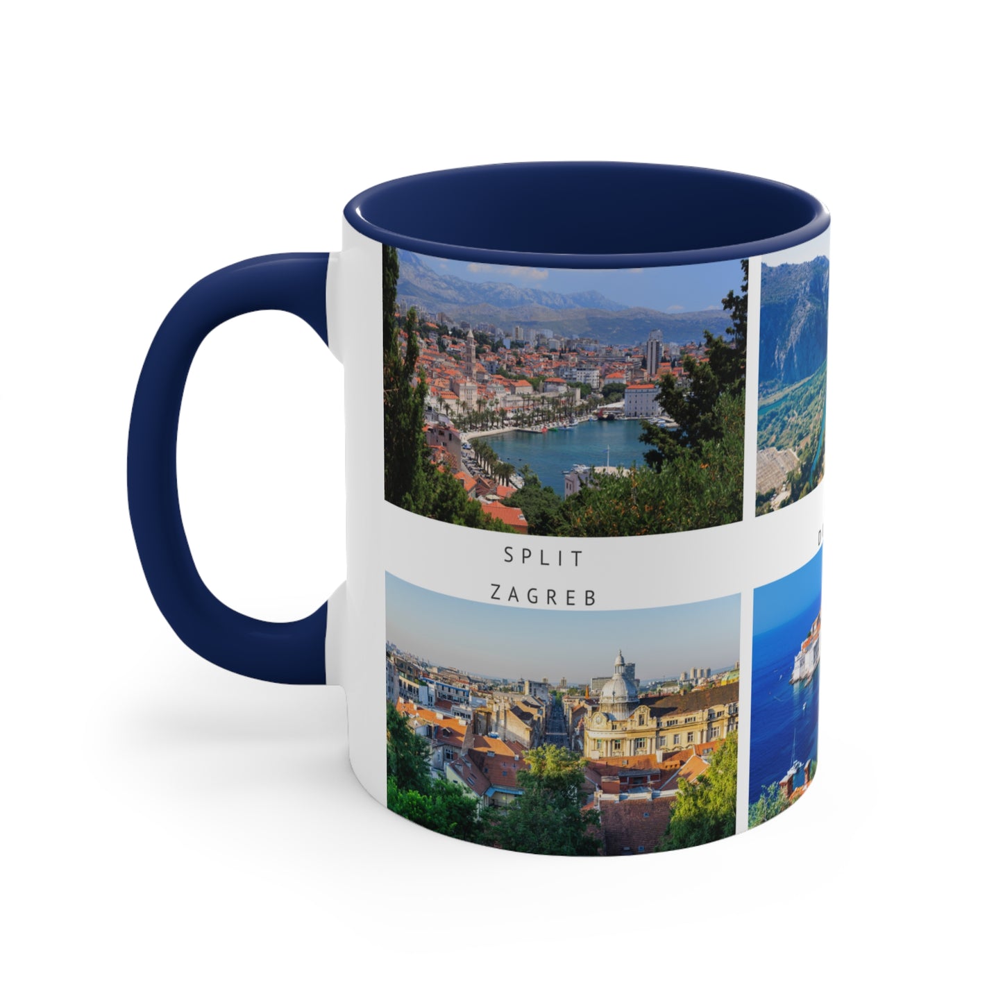 Croatia! This Travel Accent Coffee Mug is a part of a Travel Series for you to choose from. 11oz. Great as a gift or get one to enjoy yourself.