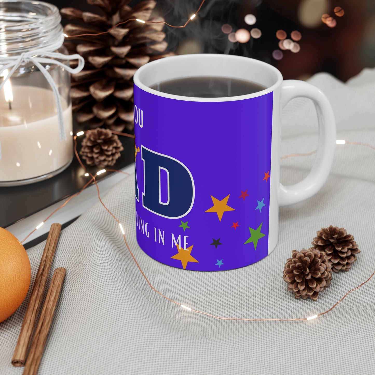 “I LOVE YOU DAD THANK YOU FOR BELIEVING IN ME!” coffee mug for that special dad. A great gift indeed.