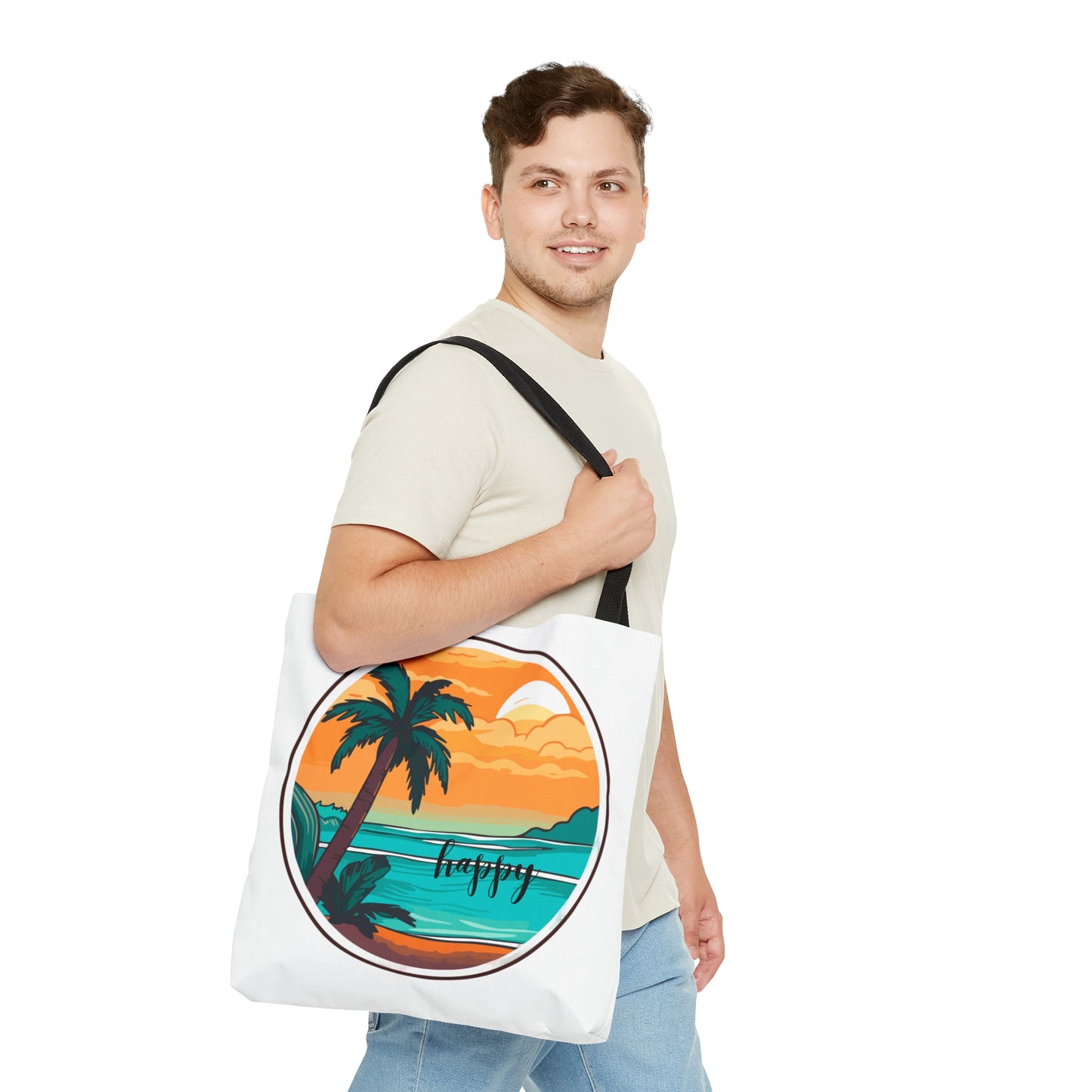 Is the beach your happy place? If so, then this Tote Bag is for you! Come in 3 sizes to meet your needs.