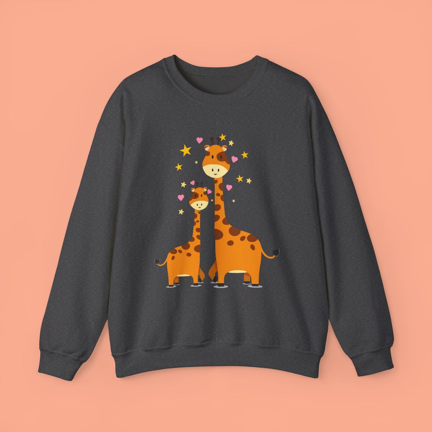 Love giraffes? Here’s the sweatshirt for you, celebrating adorable mama and baby giraffe love! Give the gift of this Unisex Heavy Blend™ Crewneck Sweatshirt or get one for yourself.