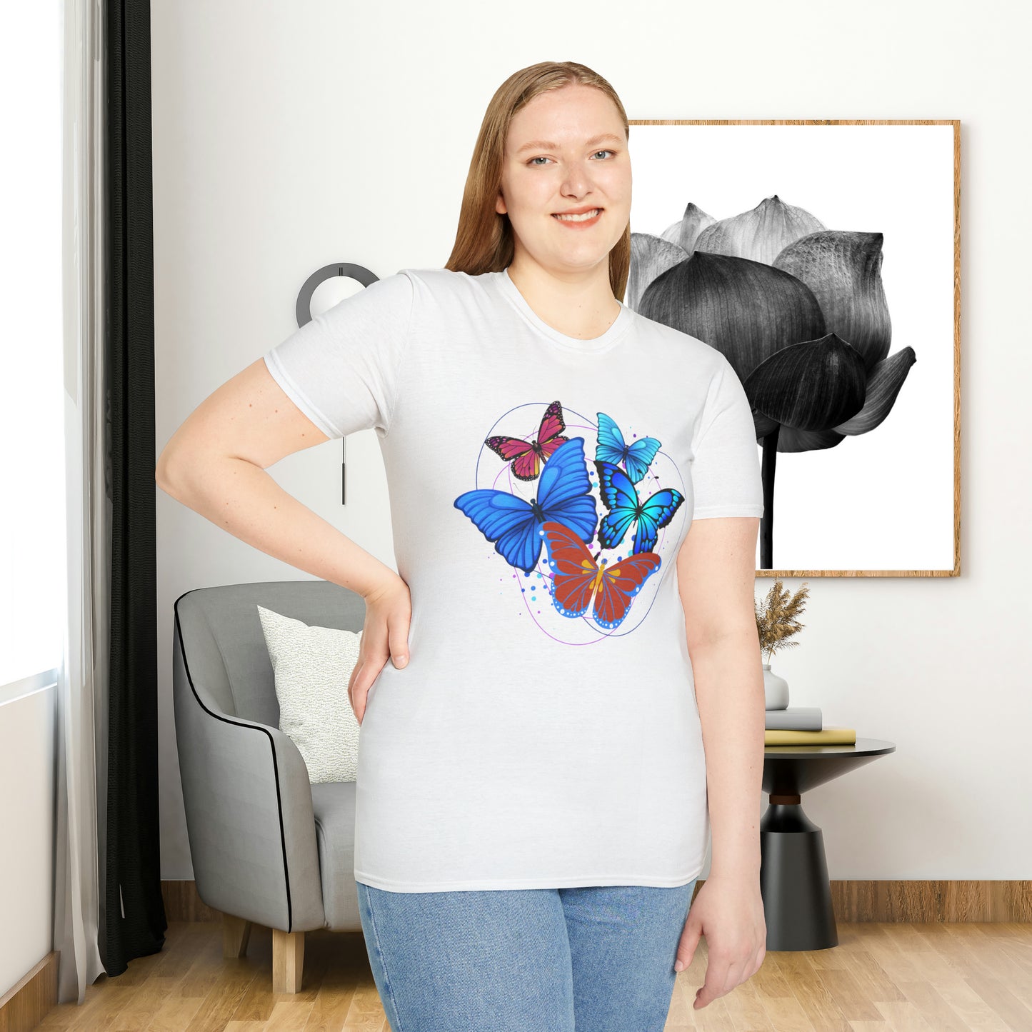 Butterflies are beautiful and fascinating! Over 17,500 recorded butterfly species. This Unisex Softstyle T-Shirt is for that butterfly lover.