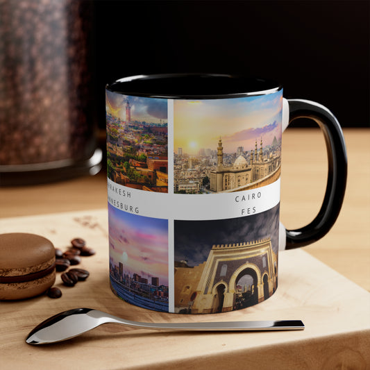 Africa! This Travel Accent Coffee Mug is a part of a Travel Series for you to choose from. 11oz. Great as a gift or get one to enjoy yourself.