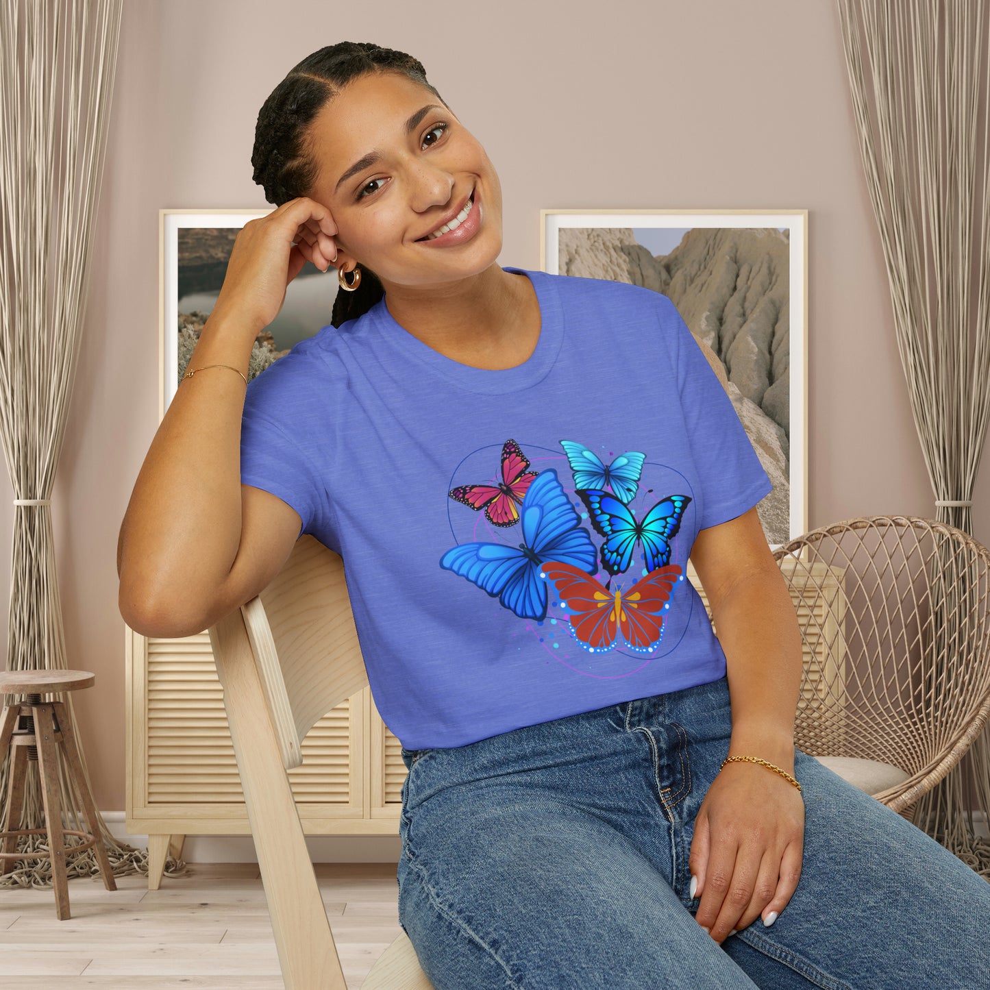 Butterflies are beautiful and fascinating! Over 17,500 recorded butterfly species. This Unisex Softstyle T-Shirt is for that butterfly lover.