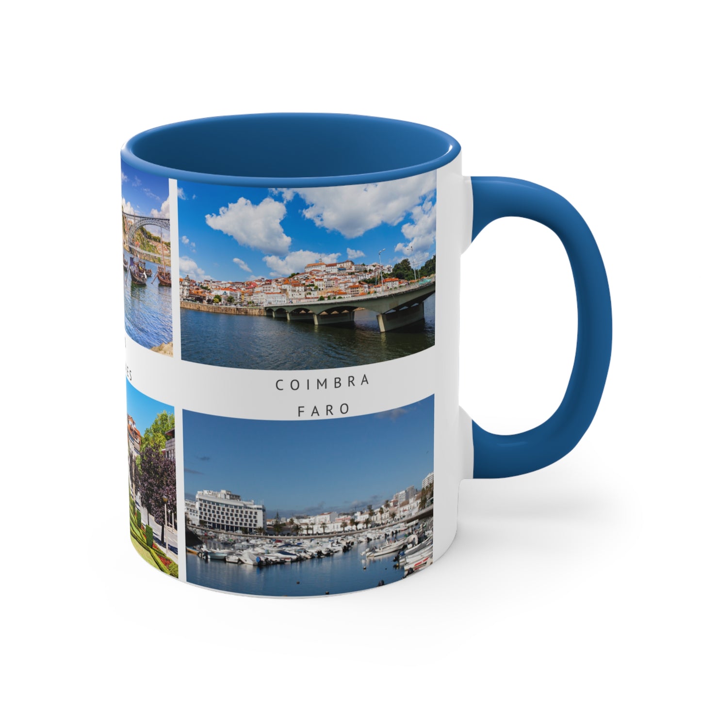 Portugal! This Travel Accent Coffee Mug is a part of a Travel Series for you to choose from. 11oz. Great as a gift or get one to enjoy yourself.