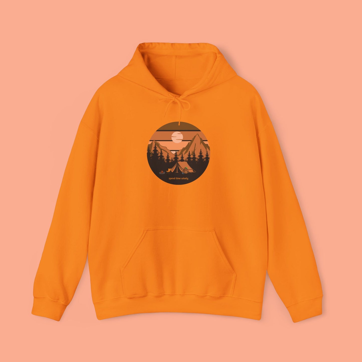 Mountain Camping Unisex Hoodie - Spend time wisely