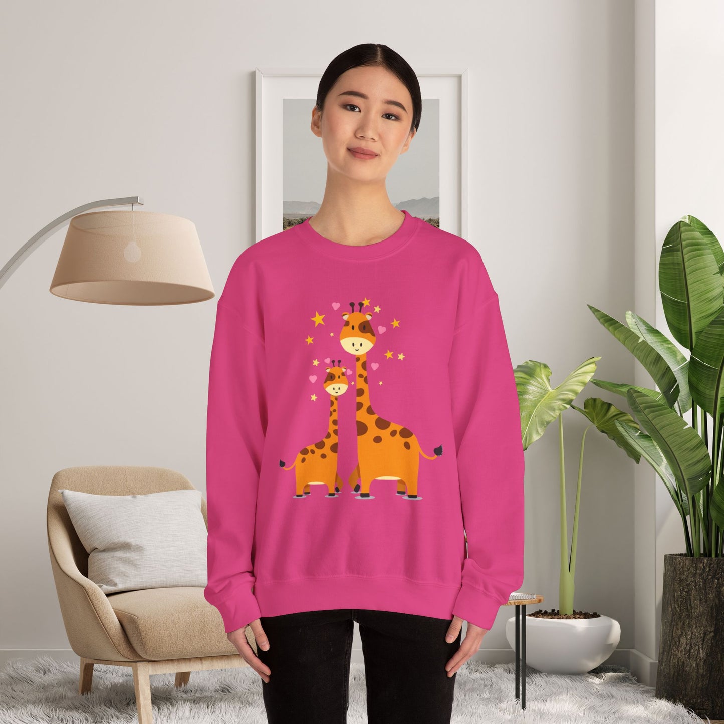 Love giraffes? Here’s the sweatshirt for you, celebrating adorable mama and baby giraffe love! Give the gift of this Unisex Heavy Blend™ Crewneck Sweatshirt or get one for yourself.