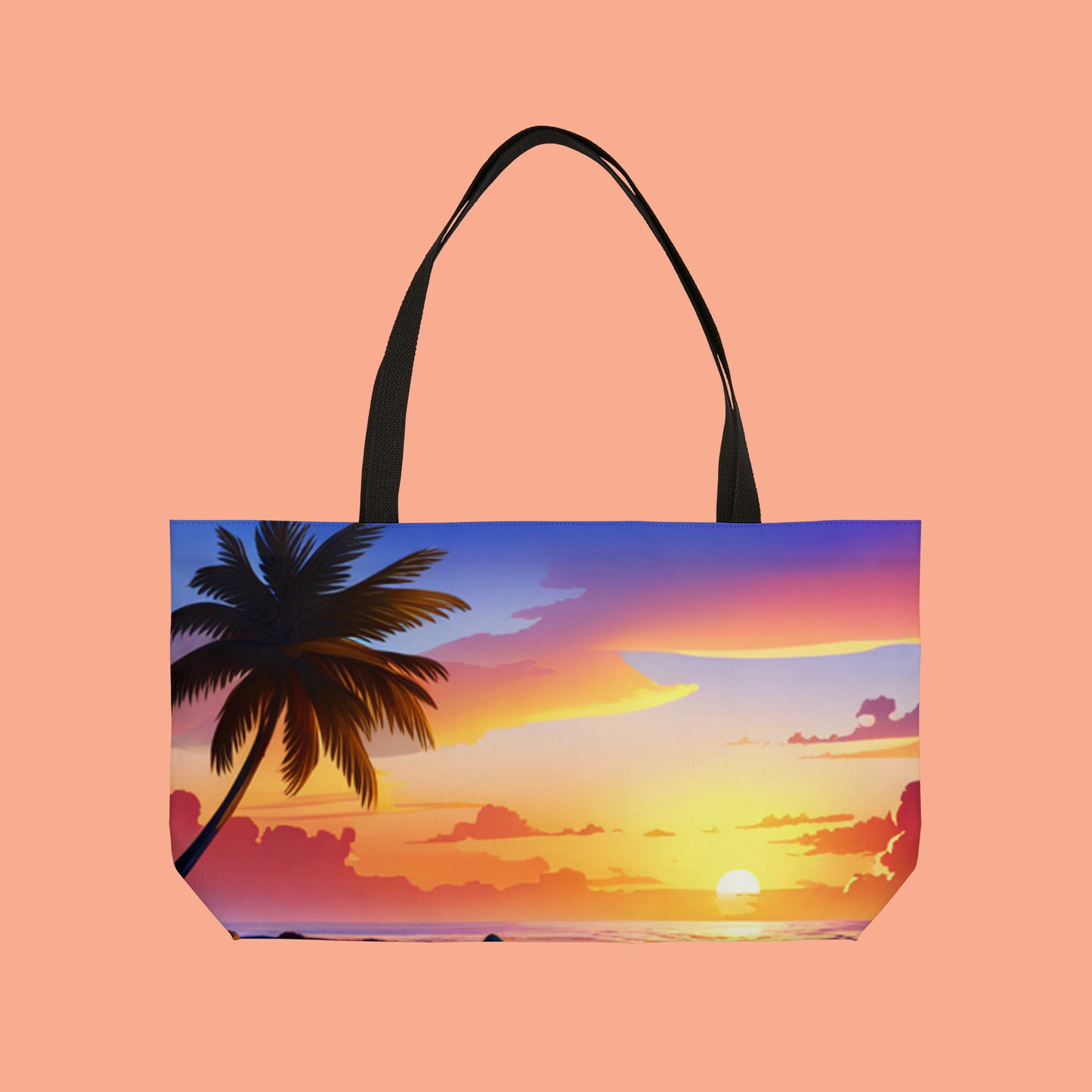 Beautiful Sunset on the beach design Weekender Tote Bag.