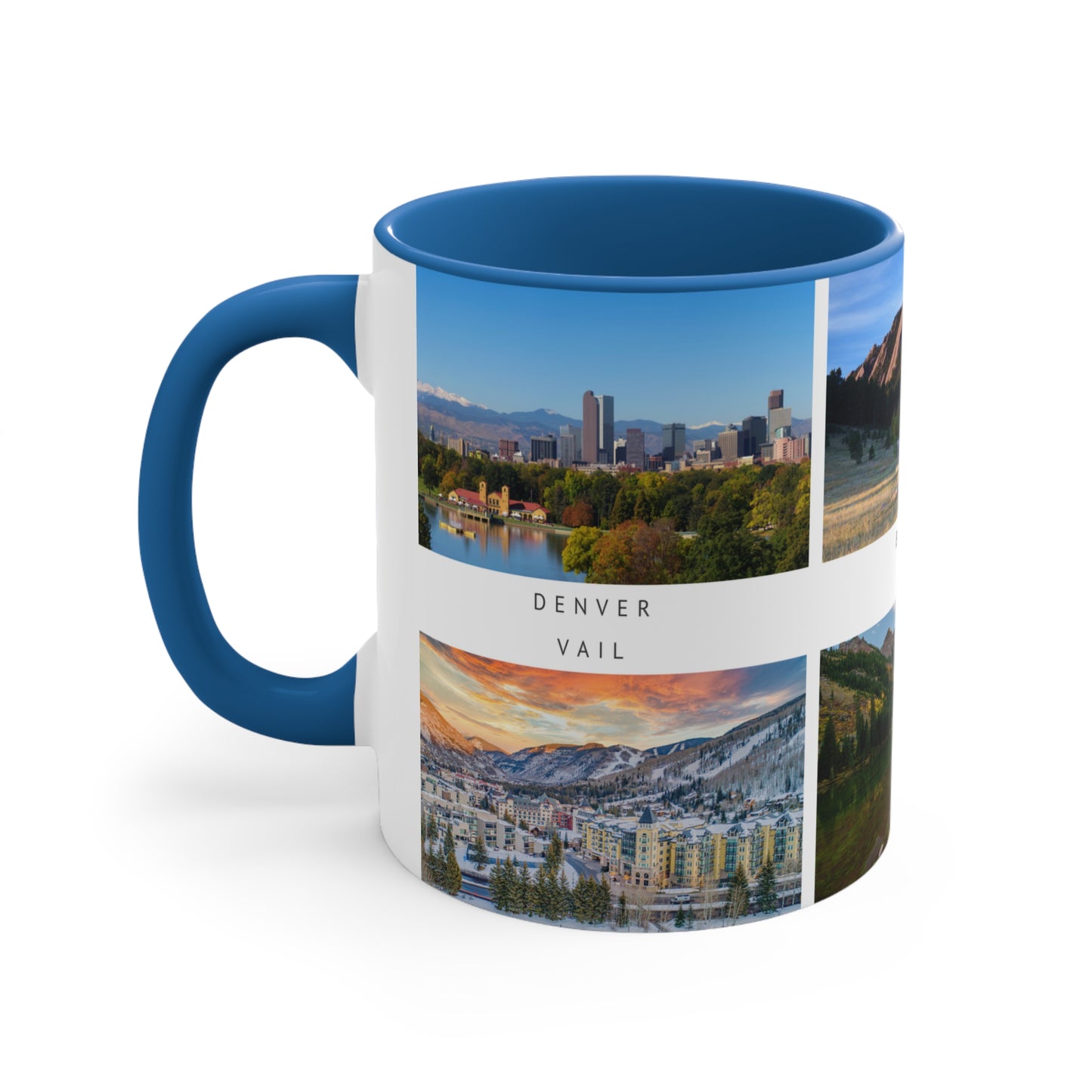 Lovely Colorado! This Travel Accent Coffee Mug is a part of a Travel Series for you to choose from. 11oz. Great as a gift or get one to enjoy yourself.