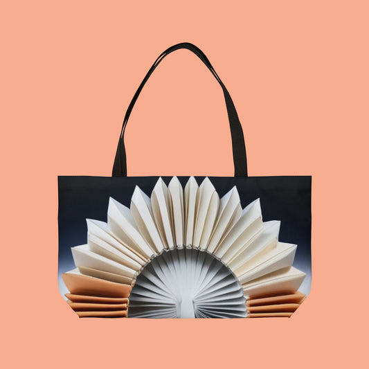 Origami inspired style design on this pretty Weekender Tote Bag.