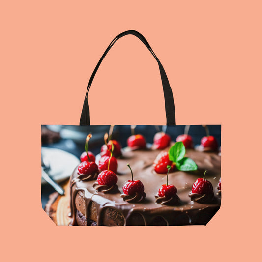 Calling all chocolate lovers out there, here’s the Weekender Tote Bag for you.