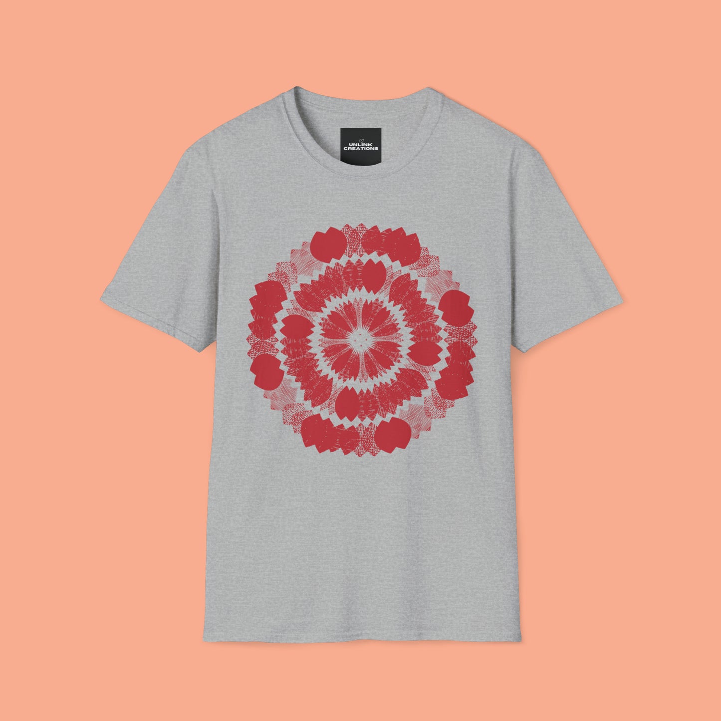 Abstract pattern design waiting for you to enjoy on this is a Unisex Softstyle T-Shirt.