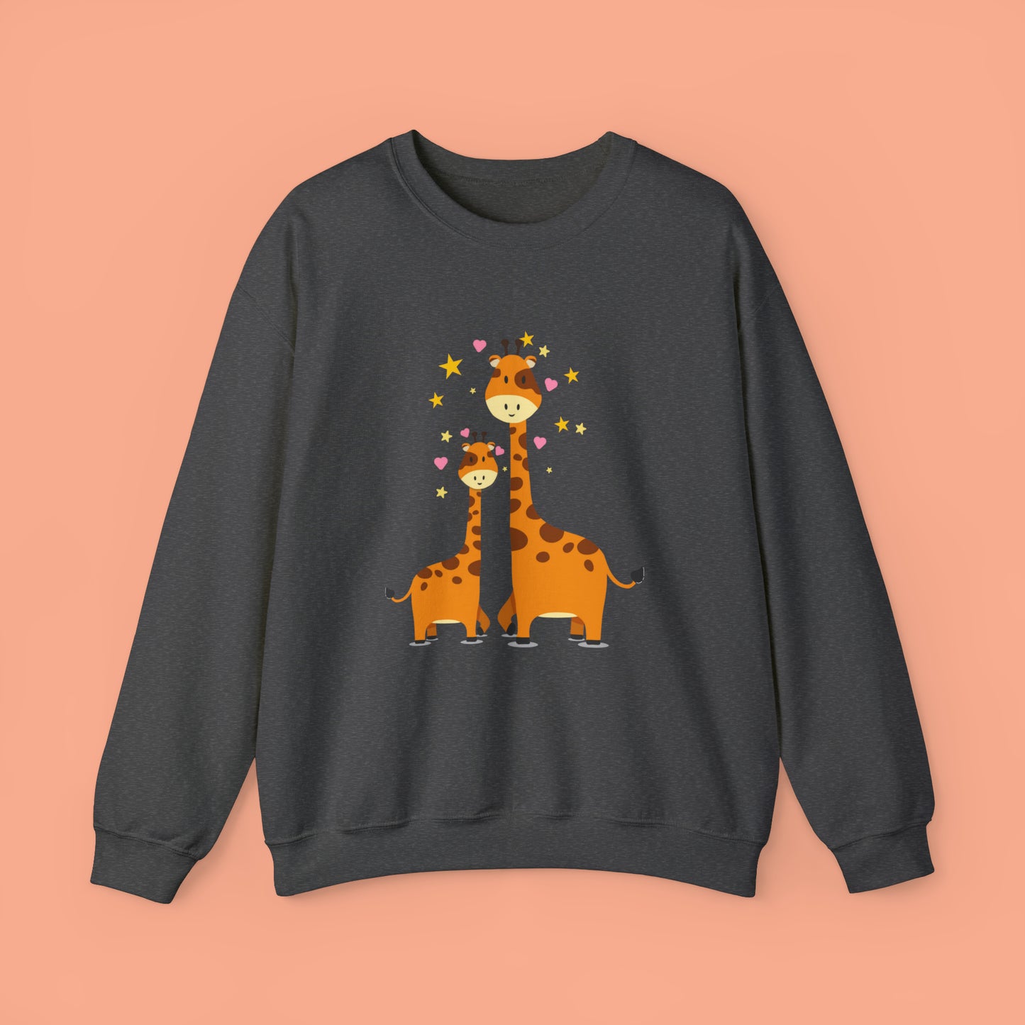 Love giraffes? Here’s the sweatshirt for you, celebrating adorable mama and baby giraffe love! Give the gift of this Unisex Heavy Blend™ Crewneck Sweatshirt or get one for yourself.