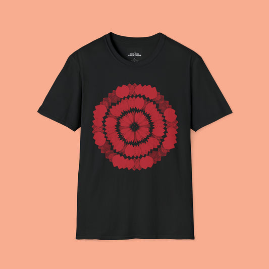 Abstract pattern design waiting for you to enjoy on this is a Unisex Softstyle T-Shirt.
