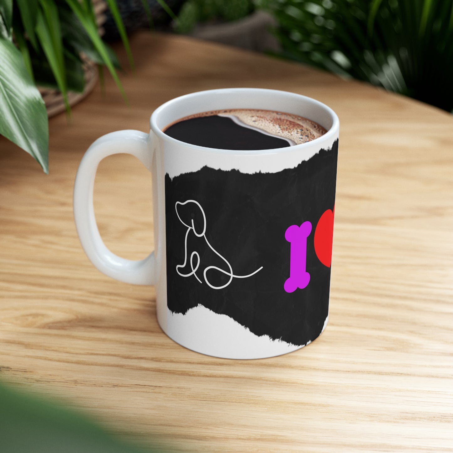 A Dog Lover’s Coffee Cup! Colorful coffee mug celebrating our love for our furry best friends. Enjoy!