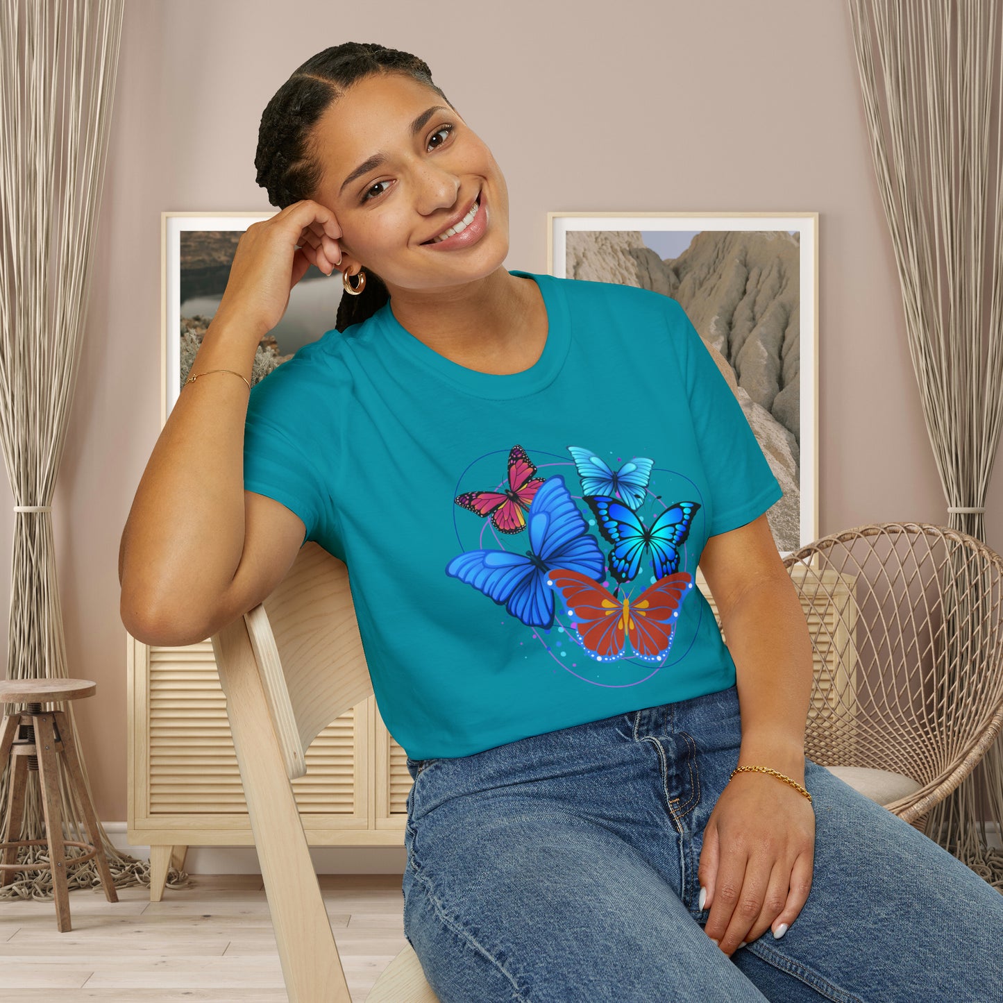 Butterflies are beautiful and fascinating! Over 17,500 recorded butterfly species. This Unisex Softstyle T-Shirt is for that butterfly lover.