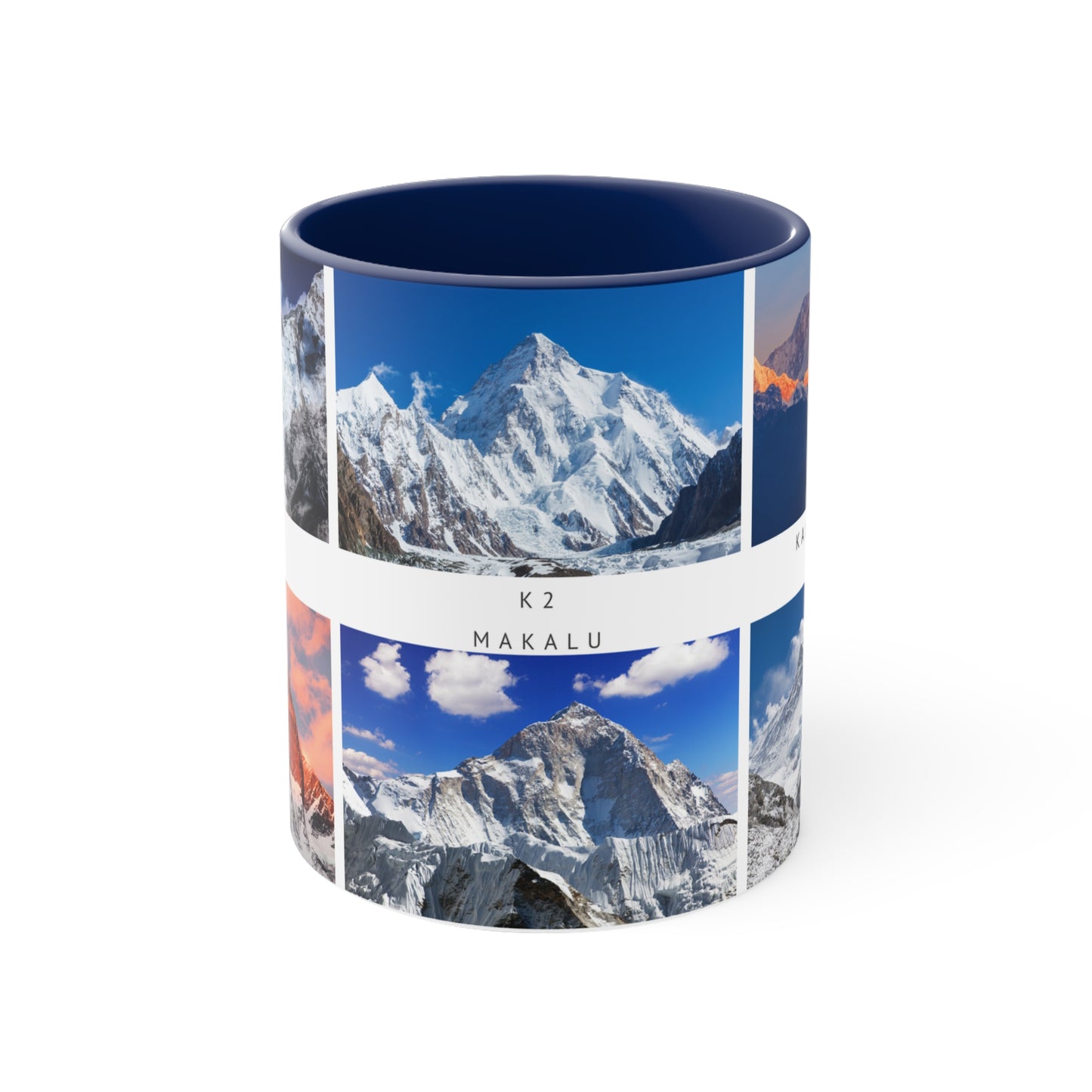 Top 6 tallest peaks in the world for the true Alpinists! This Travel Accent Coffee Mug is a part of a Travel Series for you to choose from. 11oz. Great as a gift or get one to enjoy yourself.
