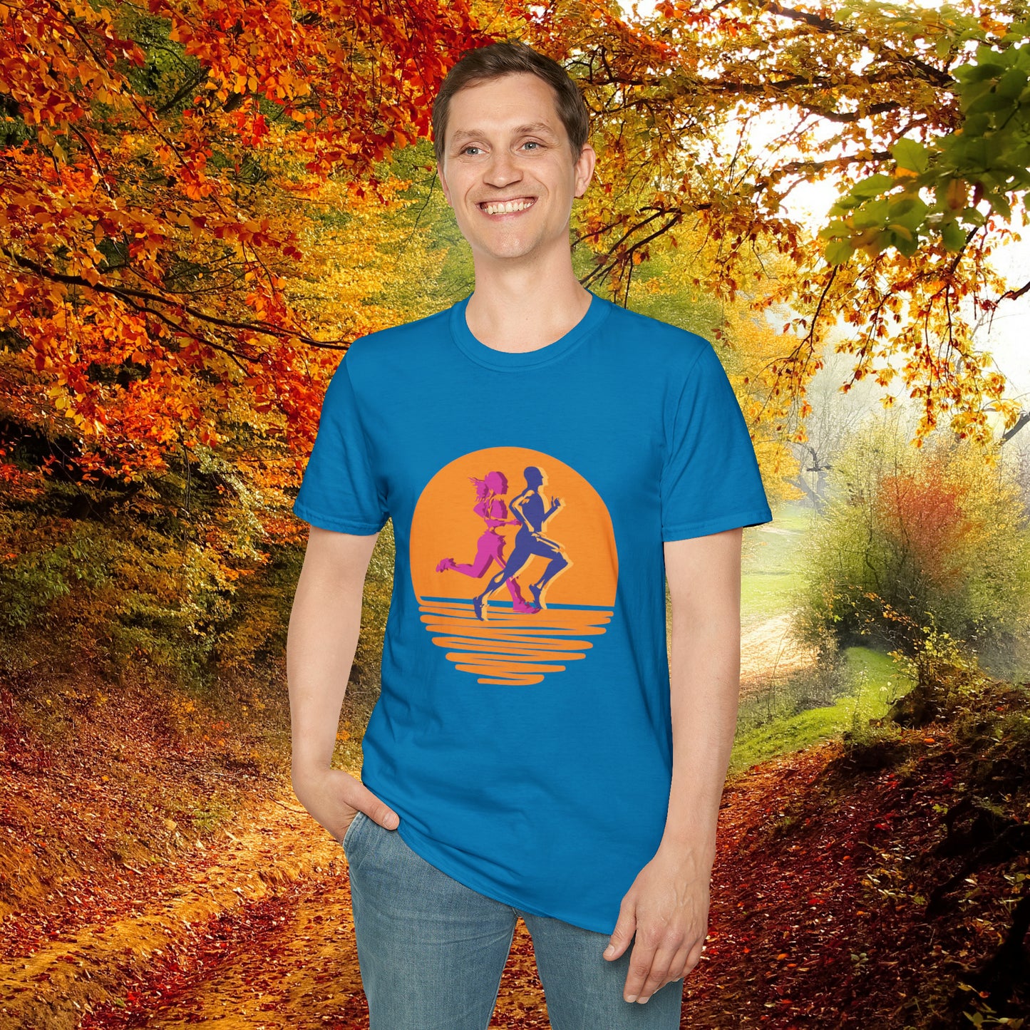 This vibrantly designed shirt for all those who love to run! This is a Unisex Softstyle T-Shirt.