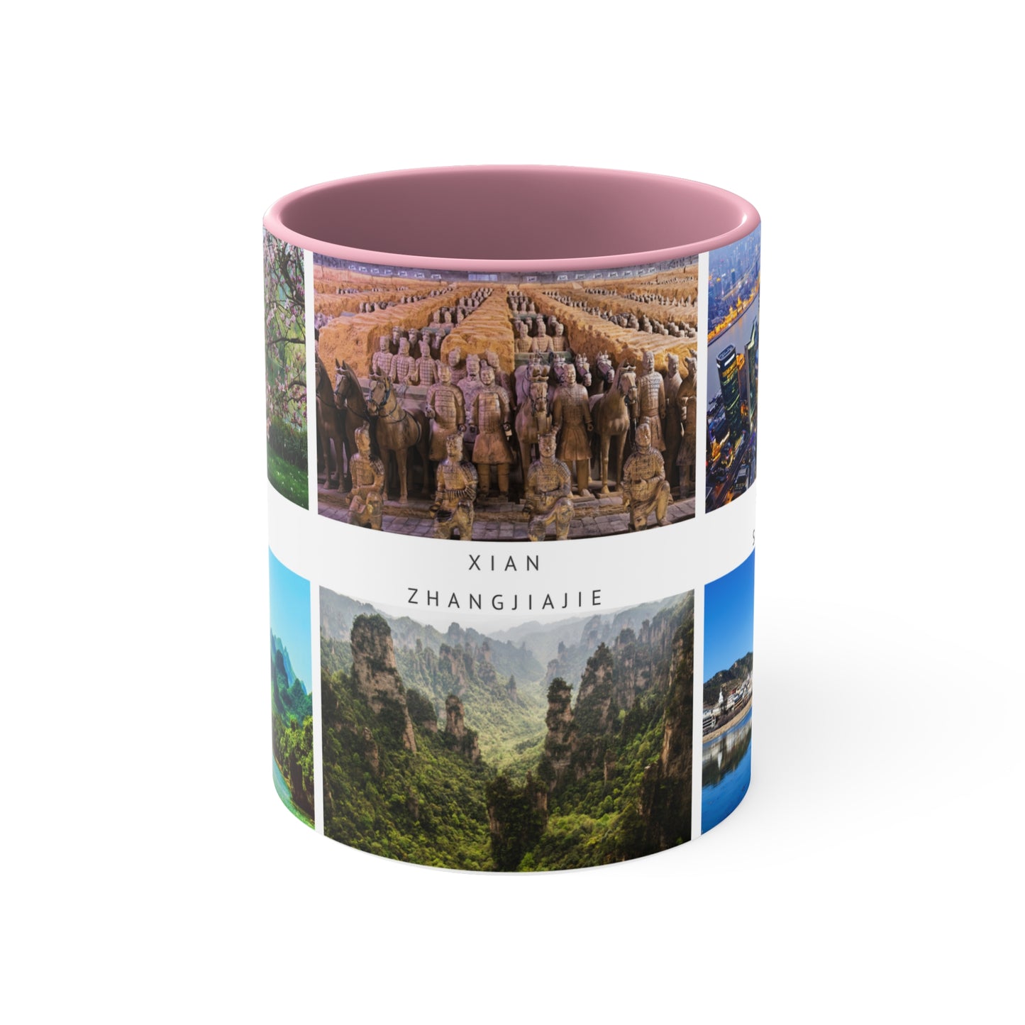 China! This Travel Accent Coffee Mug is a part of a Travel Series for you to choose from. 11oz. Great as a gift or get one to enjoy yourself.