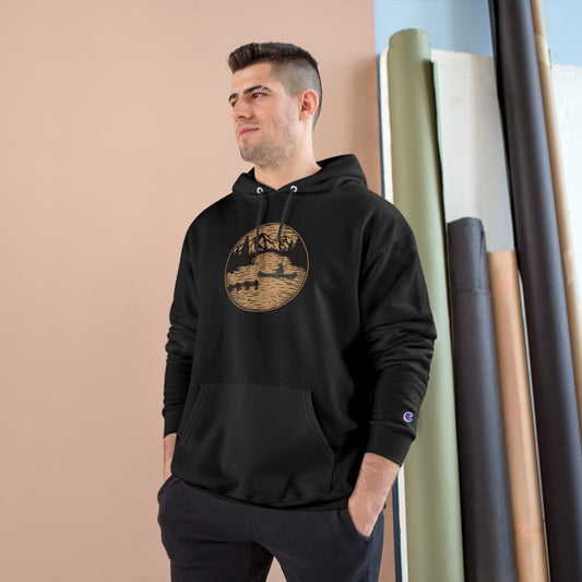 Bear Night Canoe Champion Hoodie