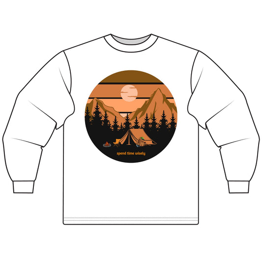Adventure Camp Long Sleeve T-Shirt | Outdoor Apparel for Nature Lovers, Camping Gift, Unisex Hiking Shirt, Boho Style