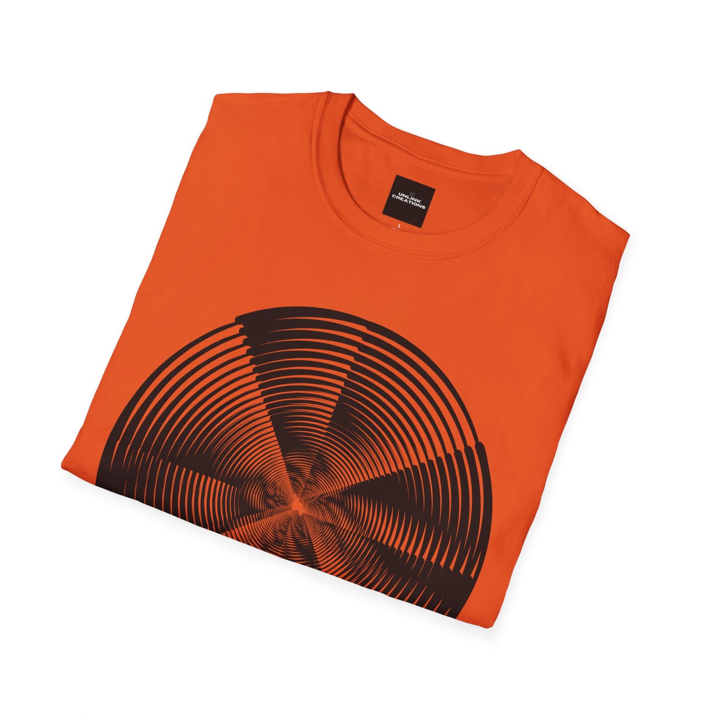 Geometric abstract design on this Unisex Softstyle T-Shirt for you.