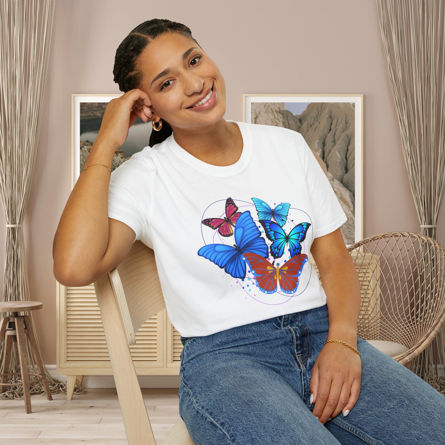 Butterflies are beautiful and fascinating! Over 17,500 recorded butterfly species. This Unisex Softstyle T-Shirt is for that butterfly lover.