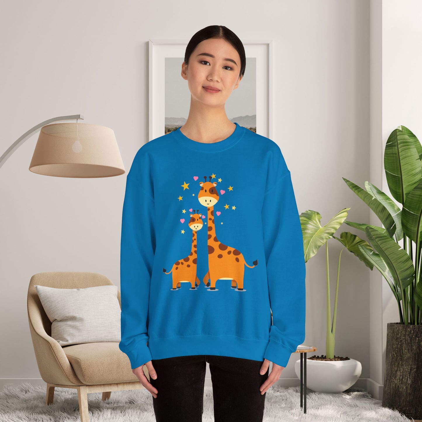 Love giraffes? Here’s the sweatshirt for you, celebrating adorable mama and baby giraffe love! Give the gift of this Unisex Heavy Blend™ Crewneck Sweatshirt or get one for yourself.