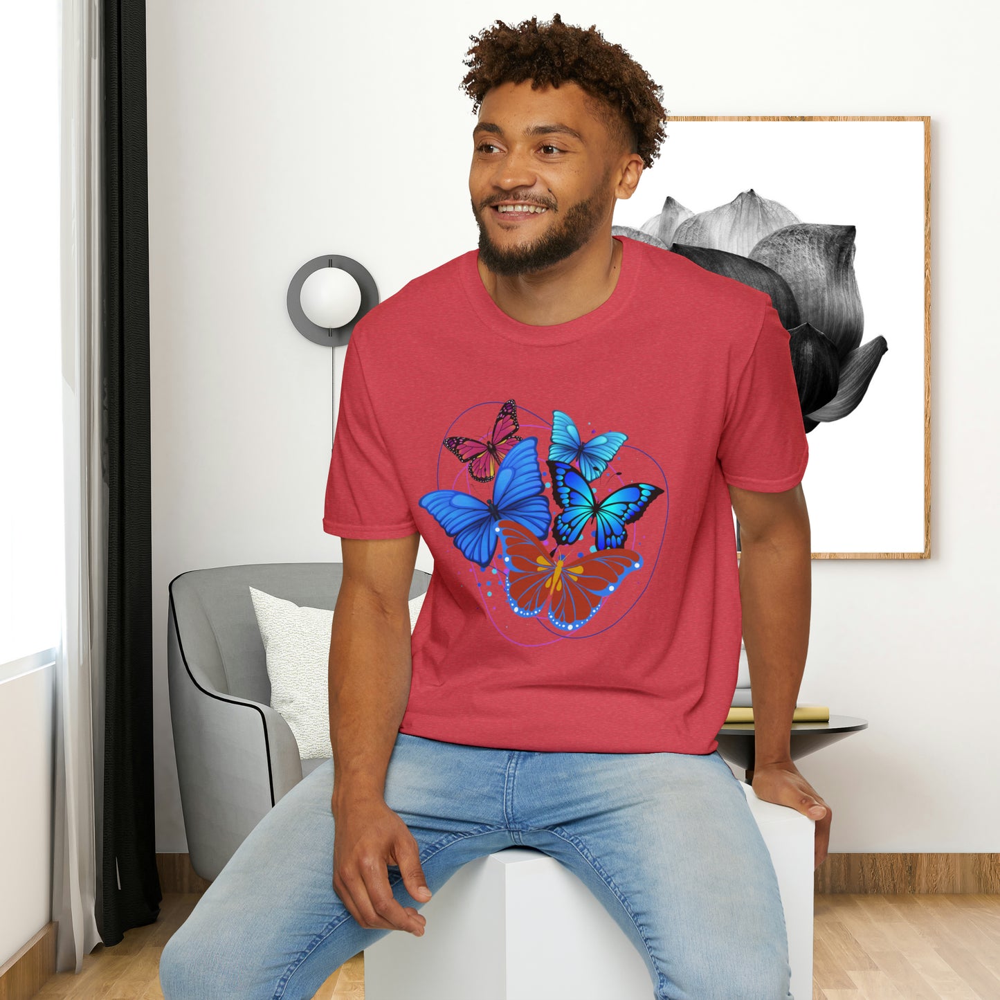 Butterflies are beautiful and fascinating! Over 17,500 recorded butterfly species. This Unisex Softstyle T-Shirt is for that butterfly lover.