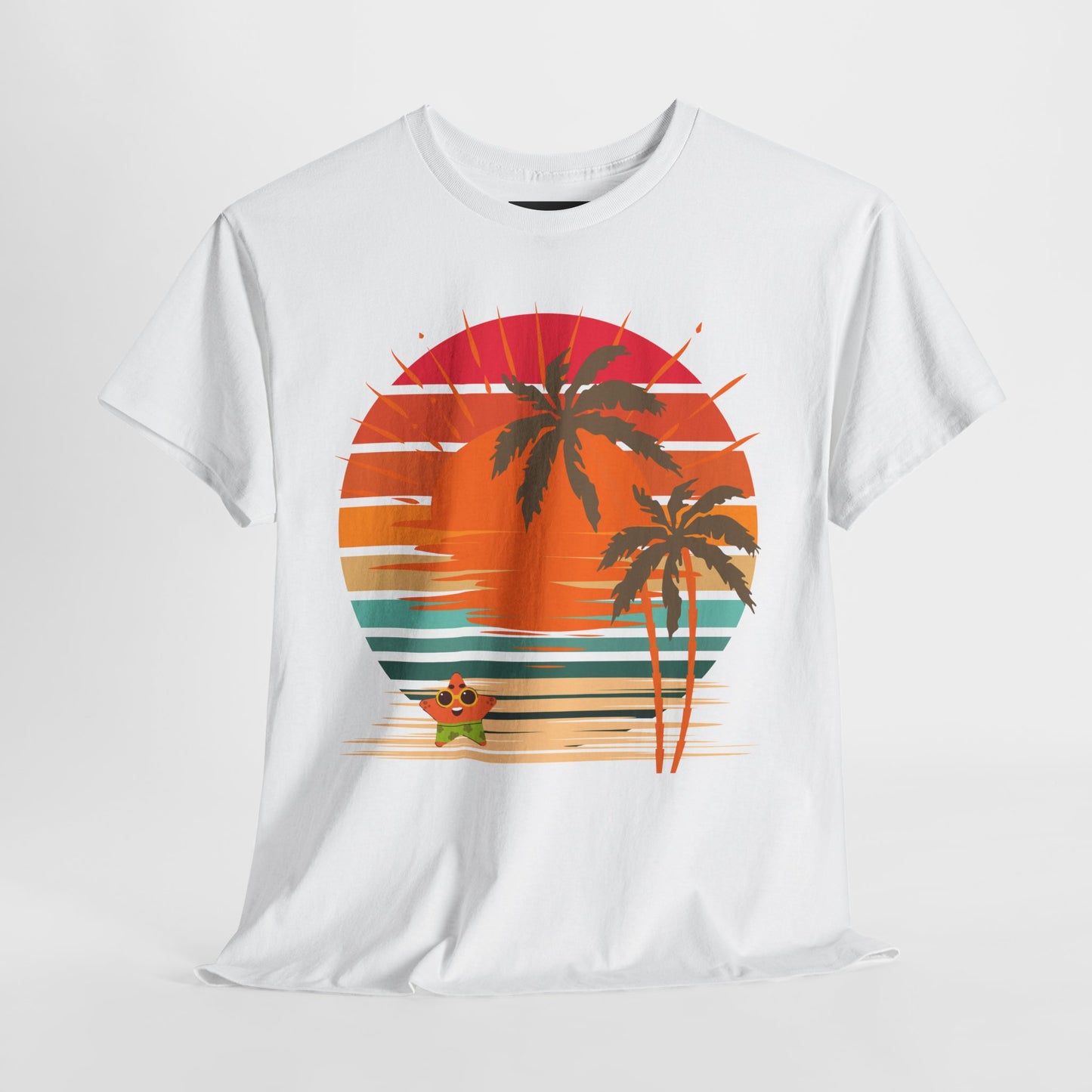 Sunset Beach Palm Trees Tee — Happy Starfish Design