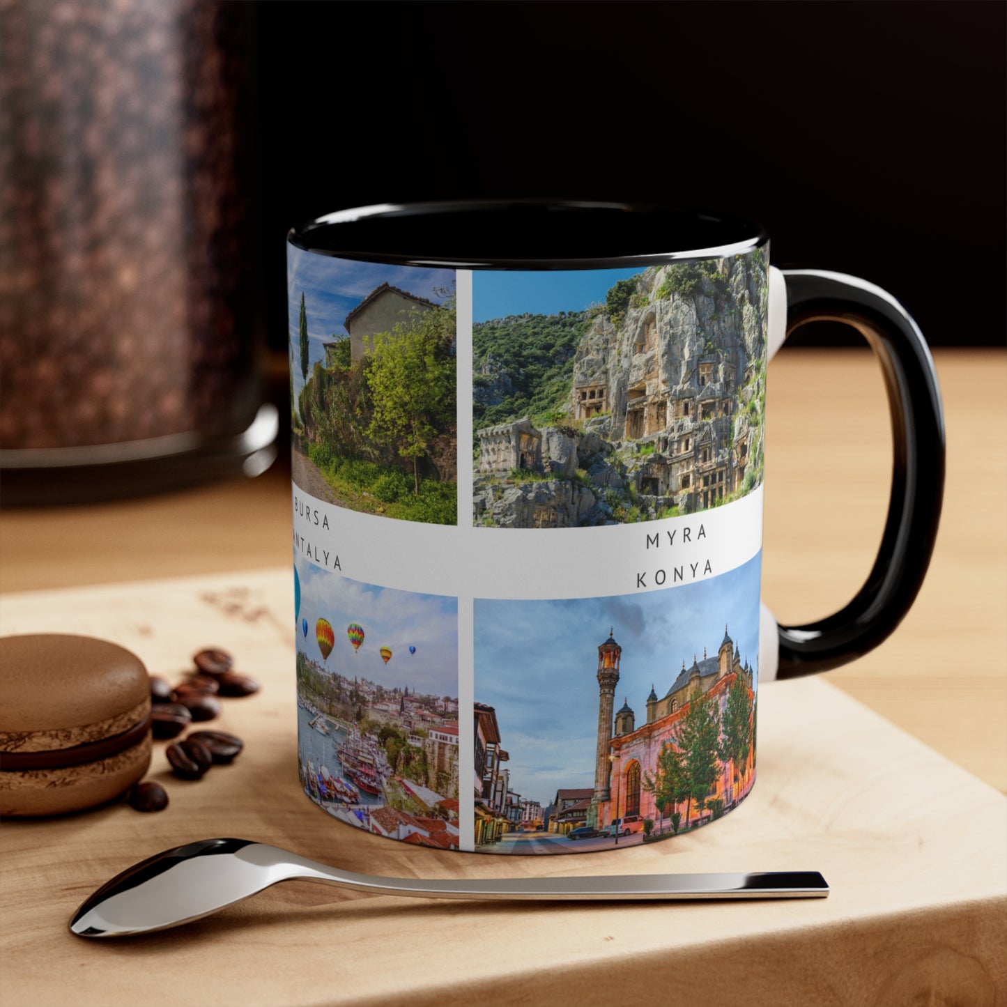 Turkey! This Travel Accent Coffee Mug is a part of a Travel Series for you to choose from. 11oz. Great as a gift or get one to enjoy yourself.