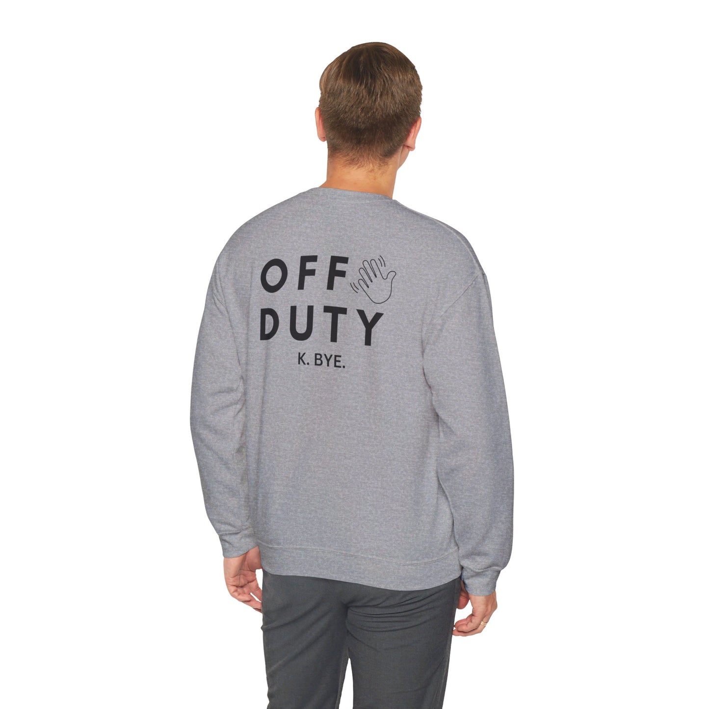 Cozy up with this simple “OFF DUTY” sweatshirt designed by Nurse Angela (my niece). Give the gift of this Unisex Heavy Blend™ Crewneck Sweatshirt or get one for yourself.