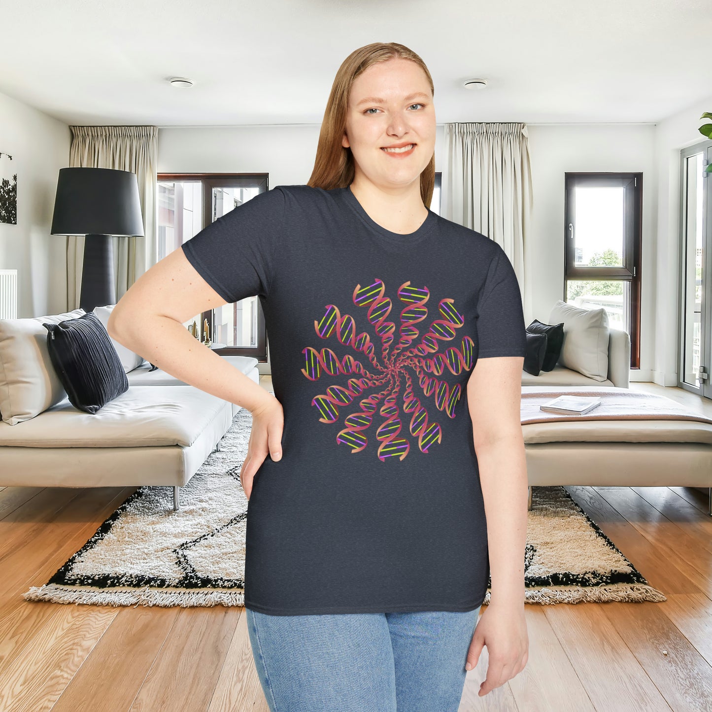 DNA inspired design Unisex Softstyle T-Shirt for you.