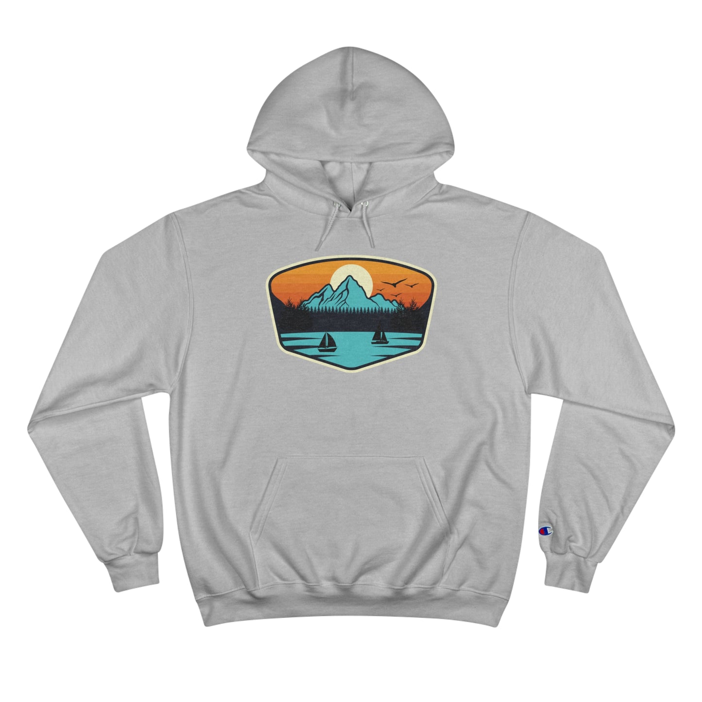 A great design that celebrates the wonderful outdoors on this very comfortable Champion Hoodie.