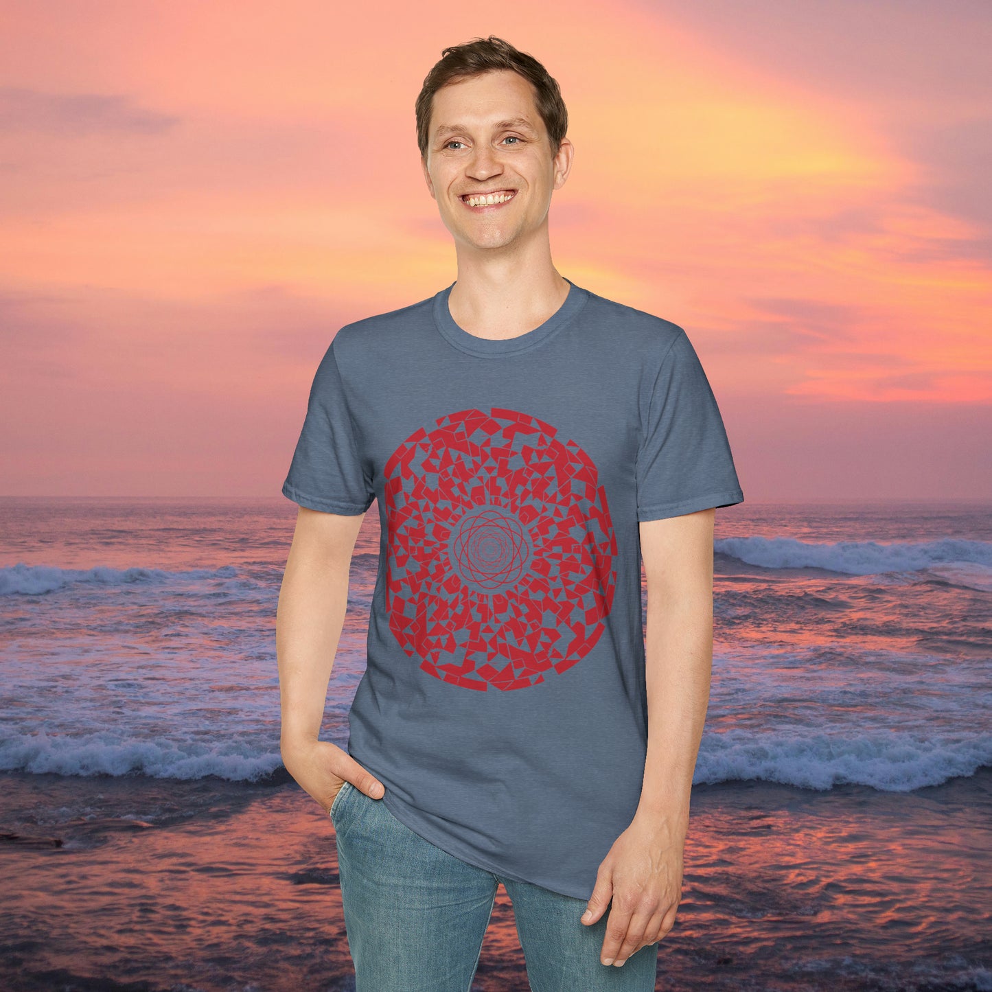 Abstract and beautiful design on this shirt for you. This is a Unisex Softstyle T-Shirt.