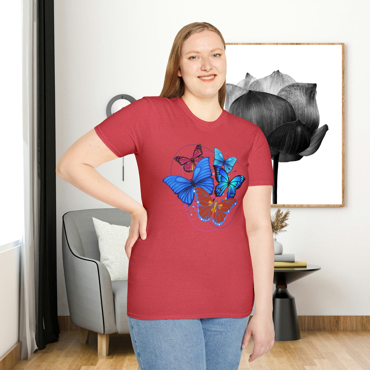 Butterflies are beautiful and fascinating! Over 17,500 recorded butterfly species. This Unisex Softstyle T-Shirt is for that butterfly lover.