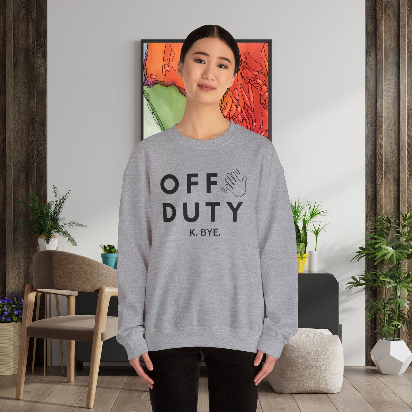 Off Duty and Happy Sweatshirt