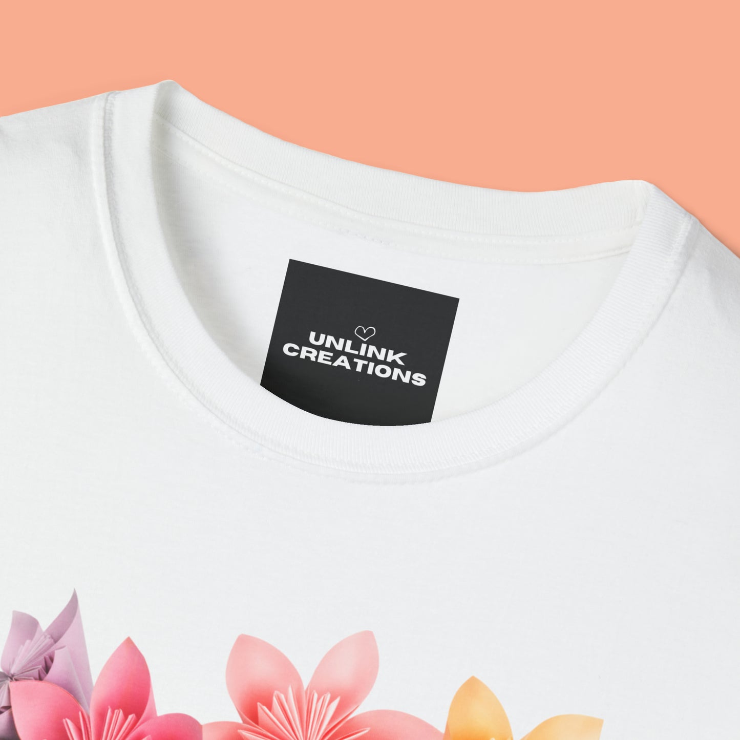 Our ability to “inspire hope” in others begins with us recognizing our ability to do so. Origami flowers go with this message on this Unisex Softstyle T-Shirt.