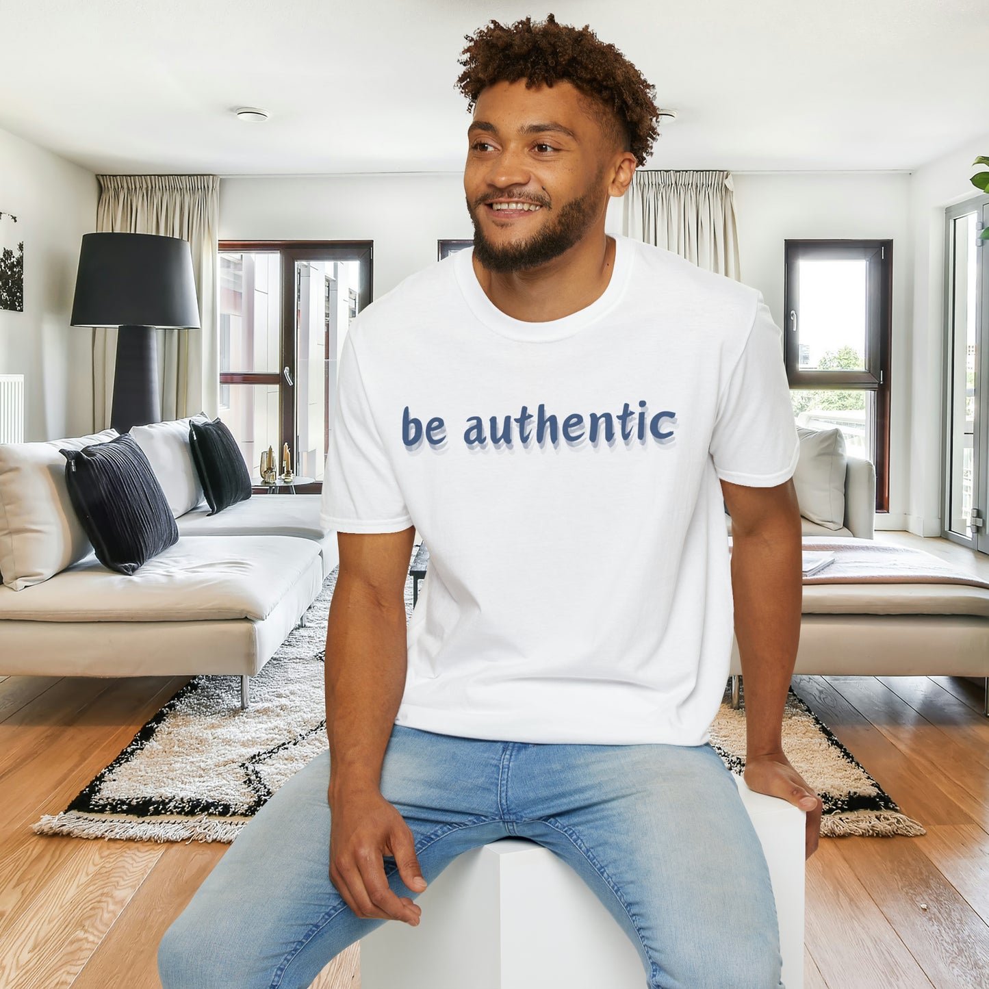 Be authentic is the message of this uniquely designed Unisex Softstyle T-Shirt for you.