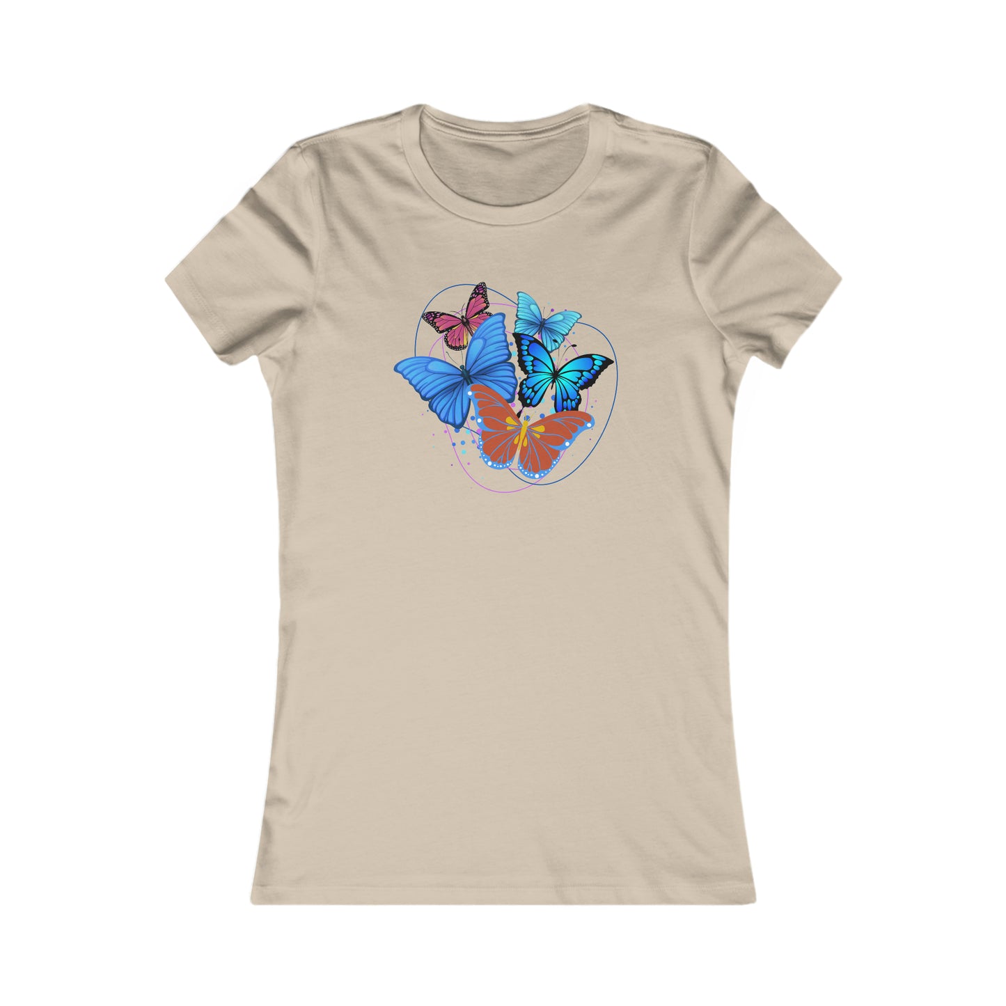 Butterflies rule on this wonderfully designed Women's Favorite Tee. Slim fit so please check the size table.