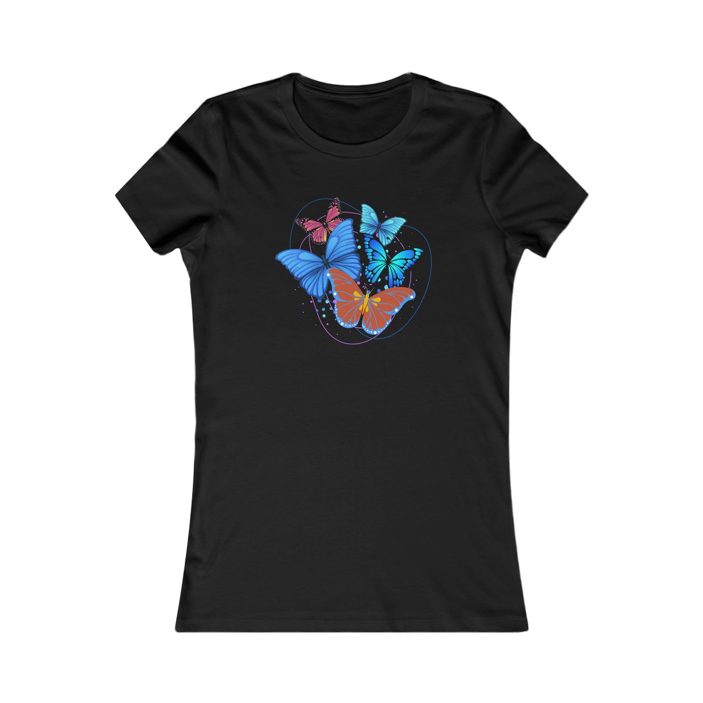 Butterflies rule on this wonderfully designed Women's Favorite Tee. Slim fit so please check the size table.