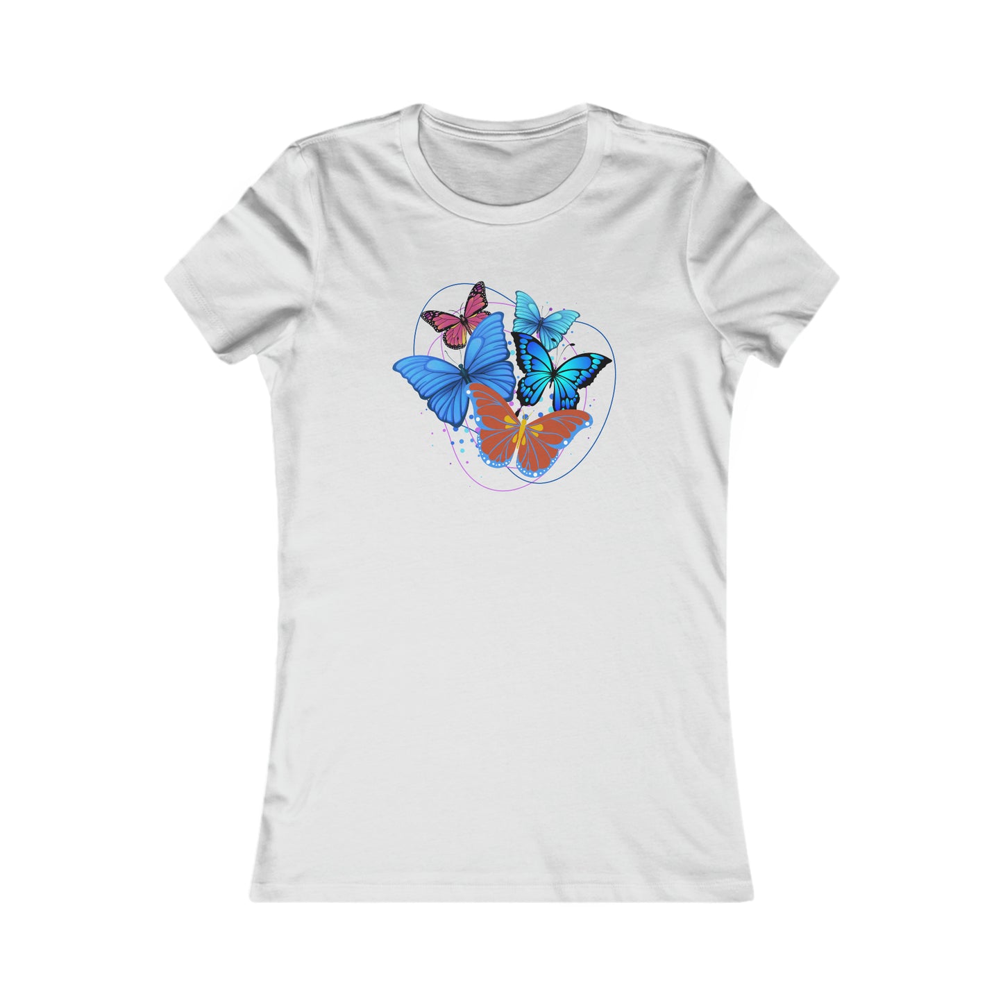 Butterflies rule on this wonderfully designed Women's Favorite Tee. Slim fit so please check the size table.