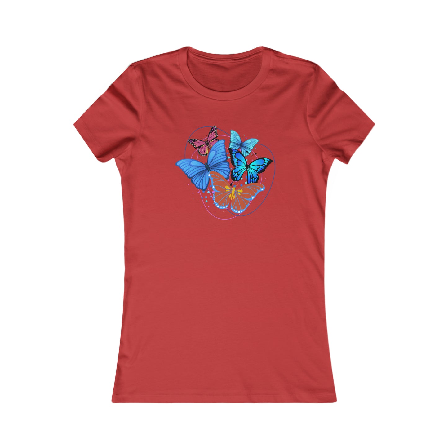 Butterflies rule on this wonderfully designed Women's Favorite Tee. Slim fit so please check the size table.