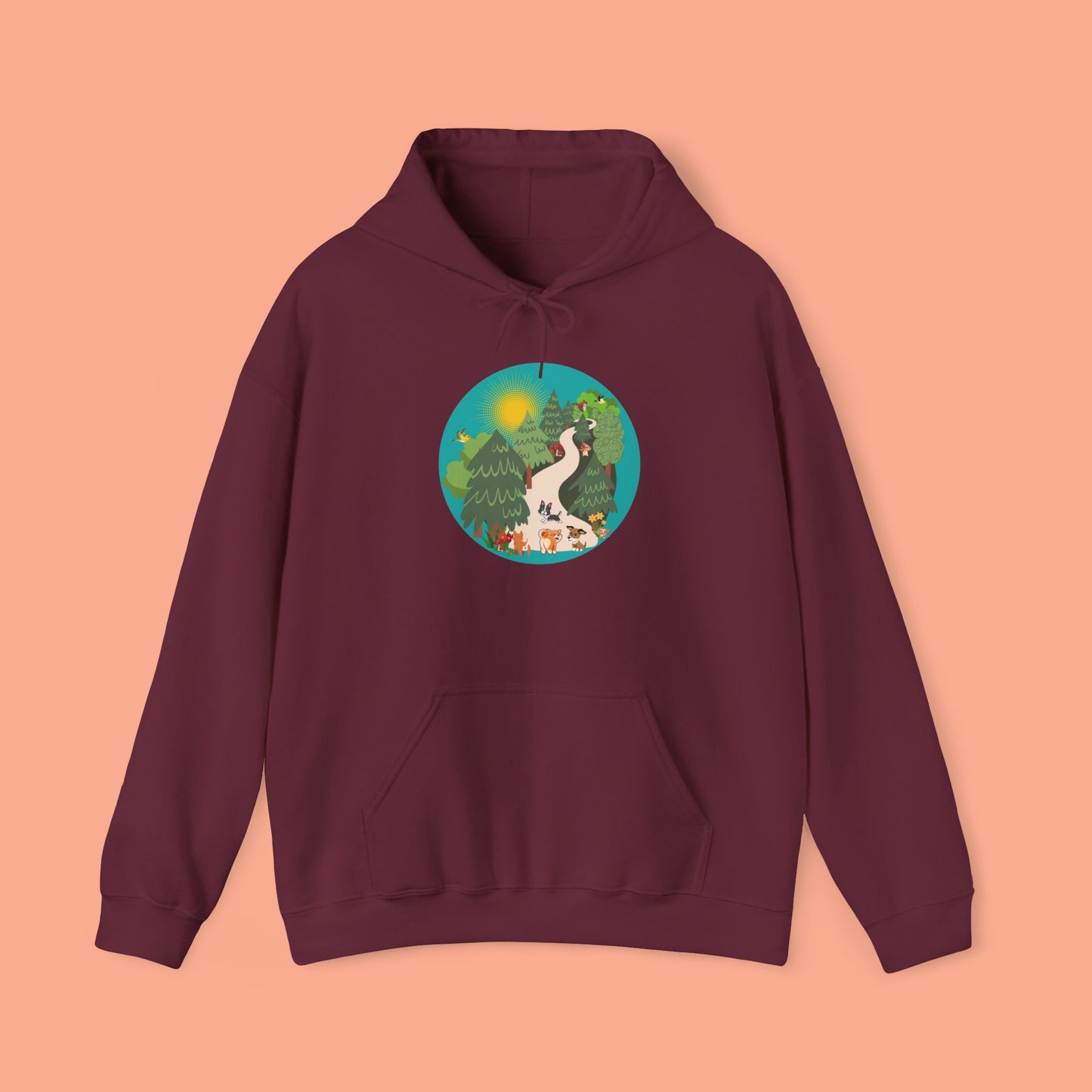 Nature Hiking Hoodie - Fun Design for Dog Lovers