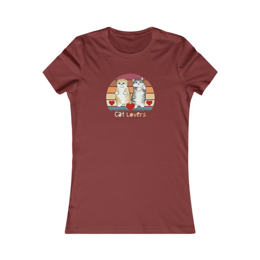 Retro style designed for "cat lovers” at the center of this Women's Favorite Tee design. Slim fit so please check the size table.