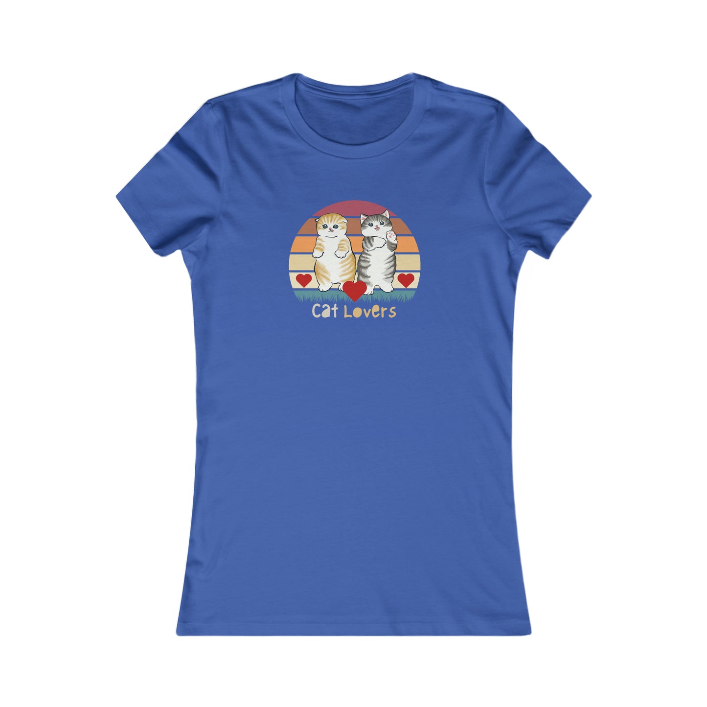 Retro style designed for "cat lovers” at the center of this Women's Favorite Tee design. Slim fit so please check the size table.